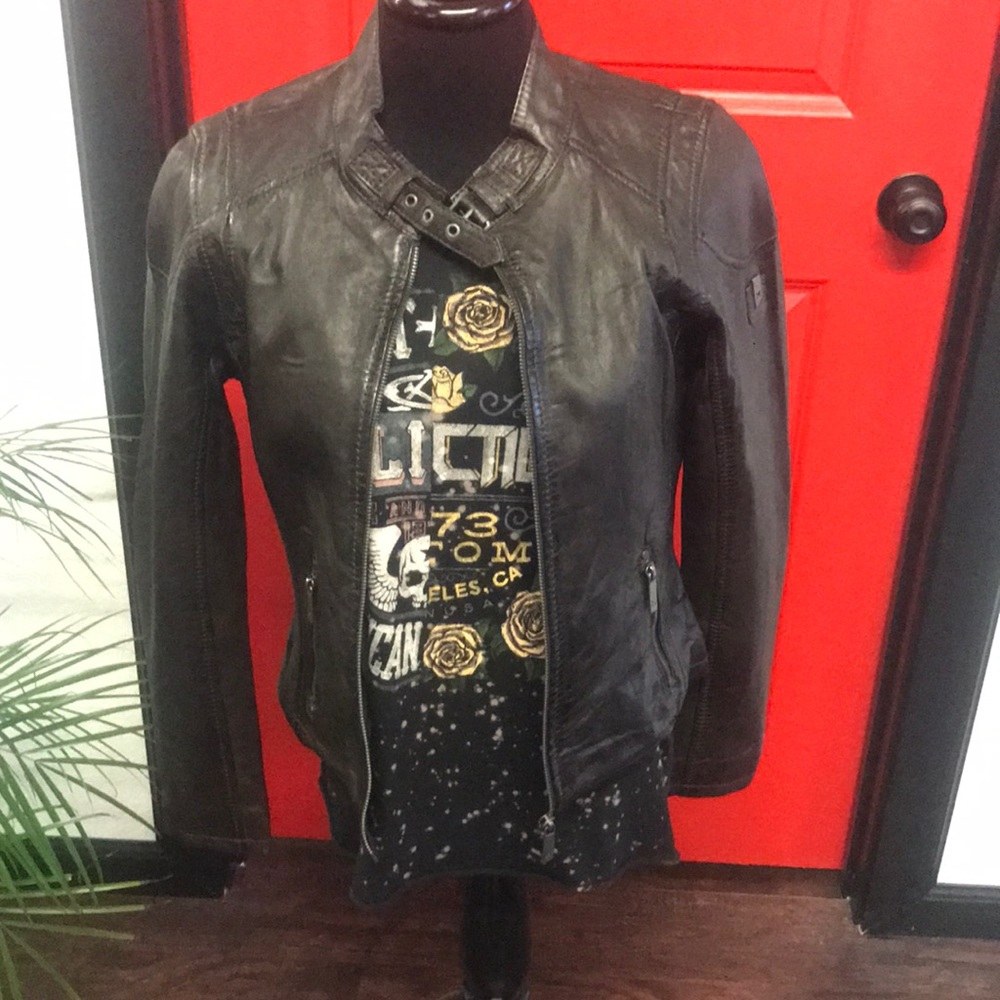 Mauritius 100% lamb skin leather jacket